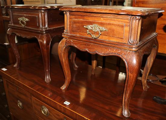 Pair of Dutch colonial bedside tables